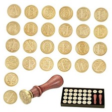 PATIKIL Alphabet Wax Seal Stamp Kit, 26 Letters A-Z Sealing Wax Stamp with