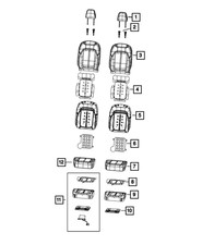 Genuine Mopar Front Seat Cushion Cover Left 7GK45TX7AH