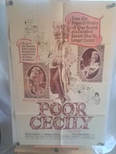 Poor Cecily Original 1974 Movie Poster 28X42 RARE 