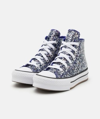 Converse CHUCK TAYLOR ALL STAR LIFT GLITTER UNISEX HighTop Night Indigo Gr. UK5