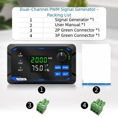 PWM150 Signalgenerator f��r Automation Training Labore Dual Output 0,1% Step