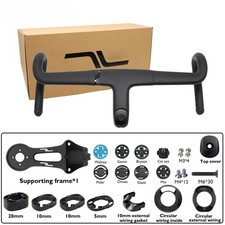 Carbon Fiber Integrated Handlebars for Road Bikes 28.6mm 18° Flare 380mm-440mm