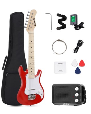 Kids Electric Guitar Beginner Kit 30 Inch, Mini ST Style Electric Guitar for ...
