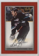 2006-07 Upper Deck Bee Hive Red Facsimile Signature Jonathan Cheechoo #17 0q3