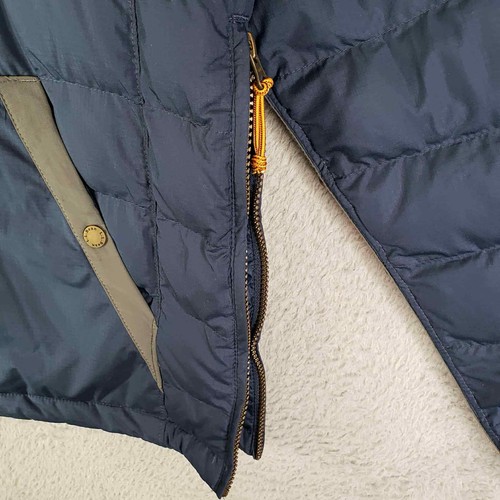 LL Bean Mountain Classic Down Pullover Hooded Jacket Coat Anorak Blue M New - Picture 6 of 17