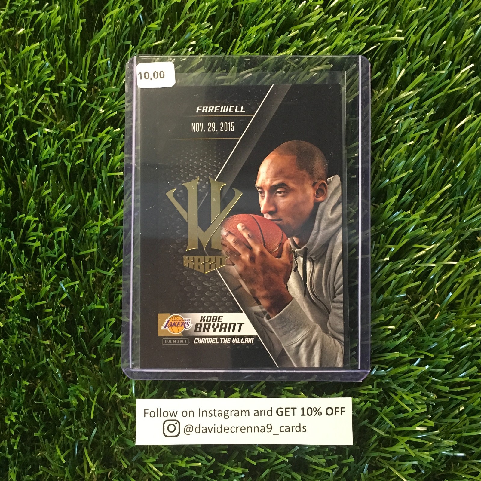 Kobe Bryant 2015-16 Panini Herovillain #21 Farewell Black