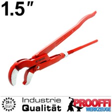 Eckrohrzange 1.5" Rohrzange Wasserpumpen Rohrschlüssel Zange 45° S-Maul 420 Lang