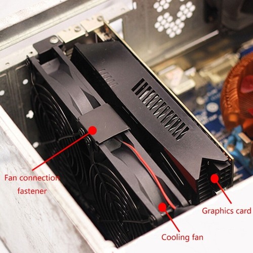 Cooling Fan Mount Pci Slot Bracket for Video Cards Support 8cm/9cm Computer Fan - Photo 4/12