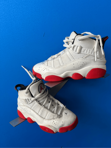 Nike Air Jordan 6 Rings (PS) PRESCHOOL White/Red 323432-160 KIDS Size 12c - Picture 3 of 6