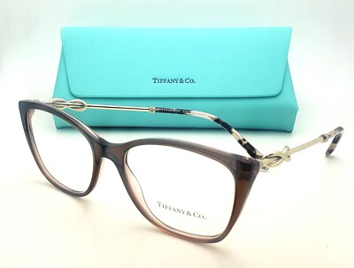 TIFFANY & CO. Eyeglasses TF 2160-B 8255 54-17 Brown & Gold w TIFFANY & CO. Eyeglasses TF 2160-B 8255 54-17 Brown & Gold w