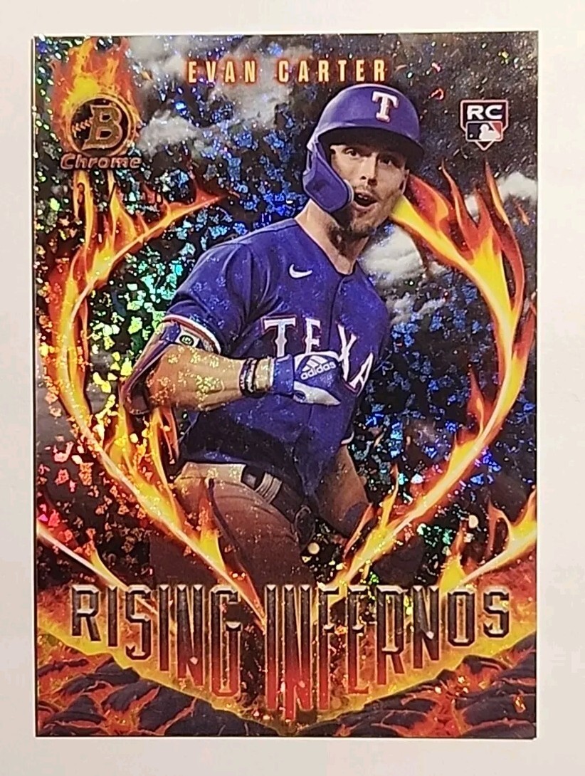 2024 Bowman EVAN CARTER Rising Infernos Mini Diamond Refractor #35/150 RI-5