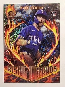 2024 Bowman EVAN CARTER Rising Infernos Mini Diamond Refractor #35/150 RI-5