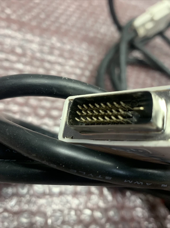 Used Lot of 3 DVI Male To Male Display Port Cable  - Image 3 of 3