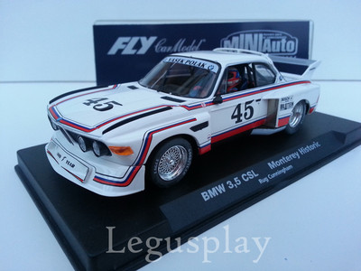 Slot scx scalextric fly 96036 BMW 3' 5 Csl '' Monterey Historic '' Rug Cunningham