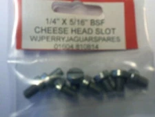 1/4" BSF X 5/16"  CHEESE HEAD SLOT SCREWS   X 8