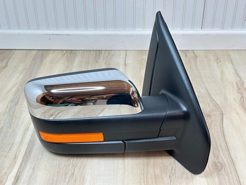 2011-2014 Ford F-150 OEM PASSENGER POWER PEDESTAL SIDE MIRROR w/CHROME CAP