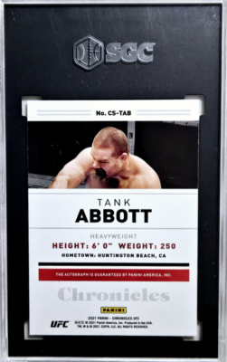 GLOVE GANT UFC SIGNE TANK ABBOTT ET SCTOOT FERROZZO WITH CERTIFICATE