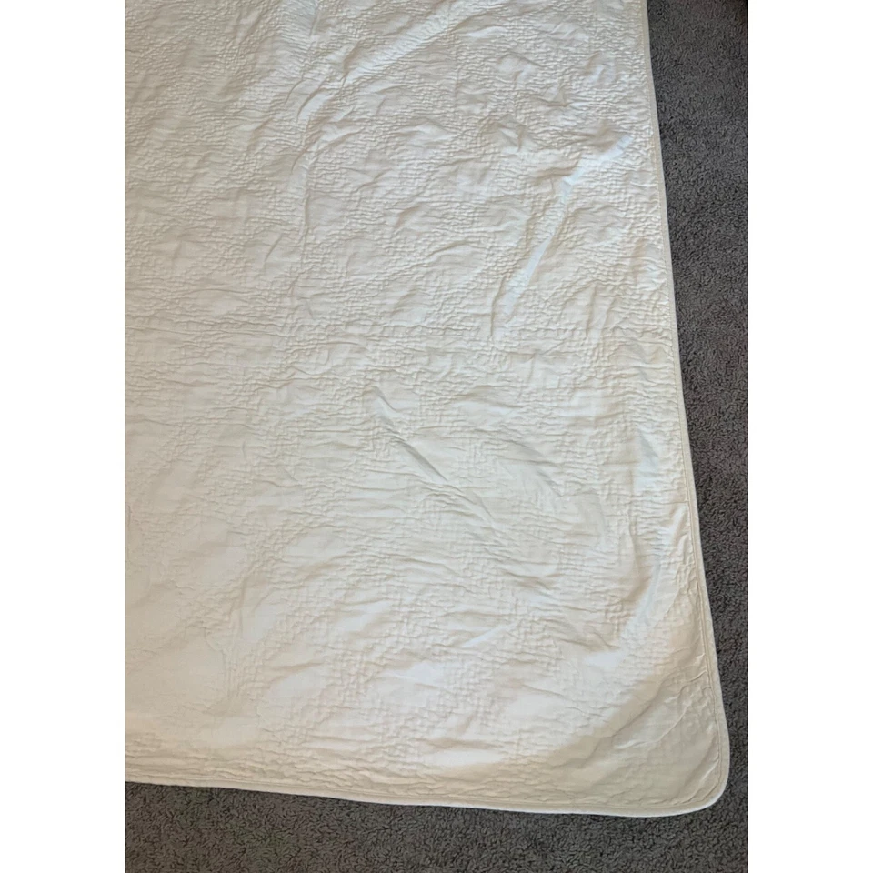 Funda nórdica reversible acolchada talla king beige a rayas algodón Restoration Hardware Foto 4 de 4