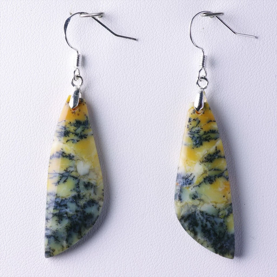 ★☆ OPALE DENDRITIQUE 33,85 CT - Boucles d'oreilles - A24-236* ☆★ - Photo 1/1