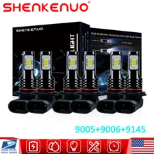 For Jeep Grand Cherokee 2005-2010 - 6x White LED Headlight + Fog Light Bulbs Kit