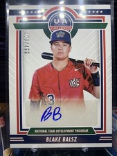 2022 Panini Stars and Stripes Blake Balsz Auto /499 USA Baseball 🔥INVESTMENT 🔥