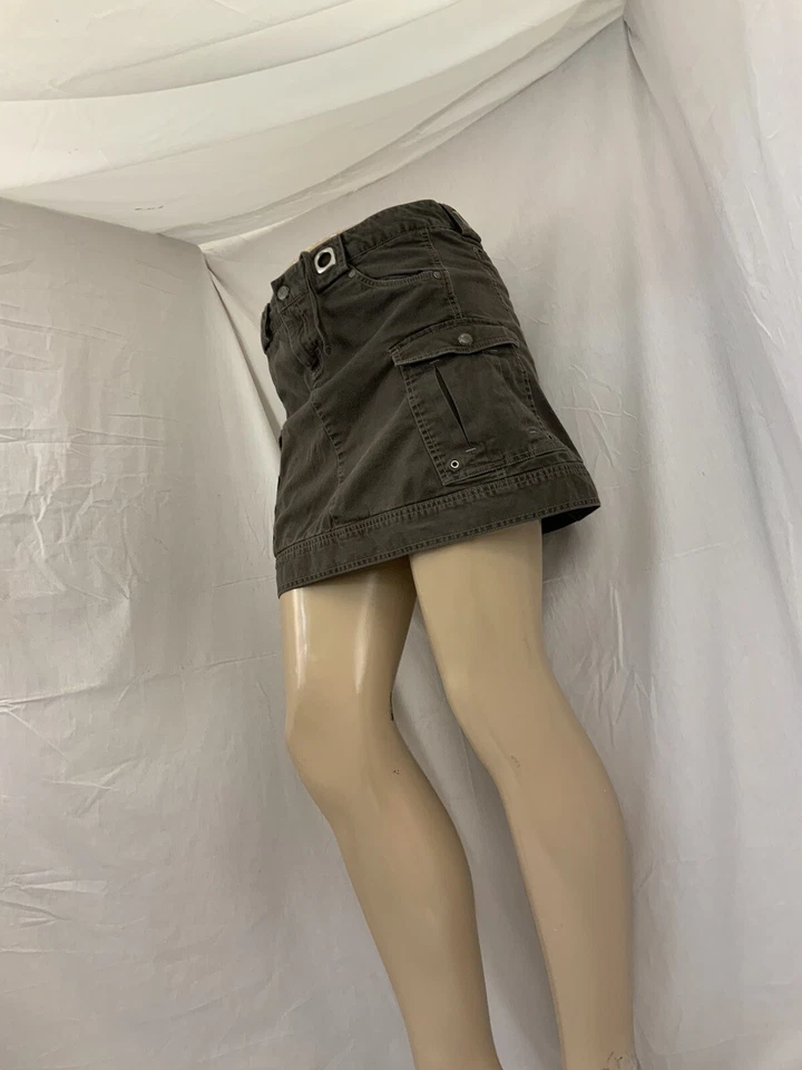 Athleta 裙 6 棕色短棉弹力工装口袋 YGI W1-270 — 第 4/4 张图片