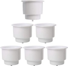 PACK de 6 portavasos de plástico con desagüe para barco marino RV coche pontón