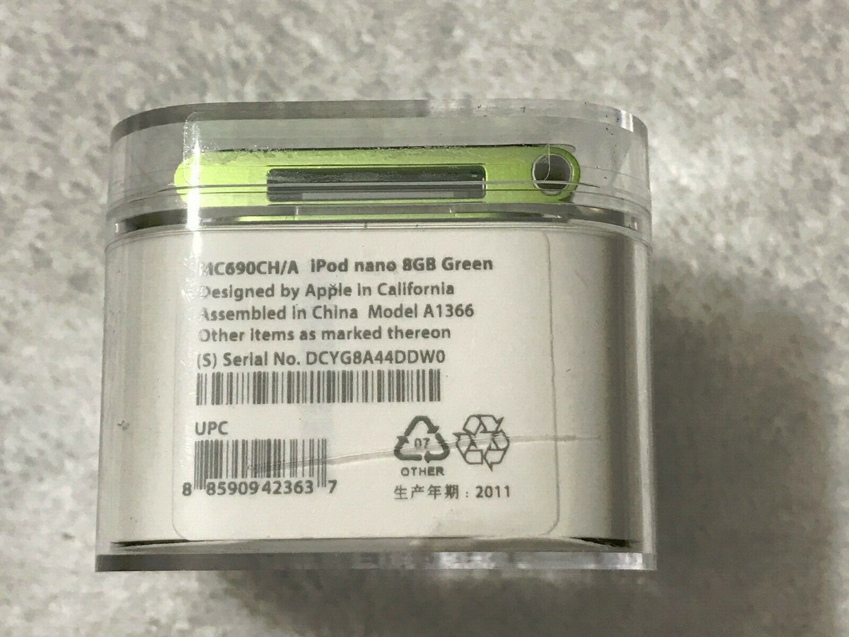 Apple MC690LL/A 8GB 6th Gen iPod Nano - Green for sale