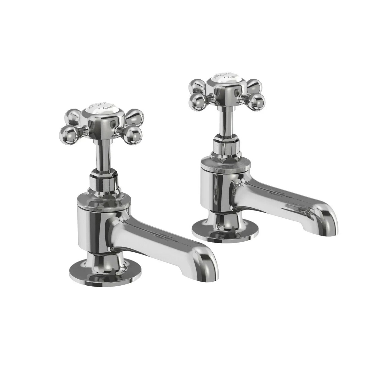 Burlington Stafford Bath Pillar Taps (including The Handles) STA13-QT