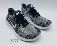 Nike Free RN Flyknit GS Youth's Size 5Y Running Shoes Black Oreo See desc