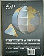 World Traveler 3D Globe by Hammer  Axe with Gold Foil Scratch Off NEW