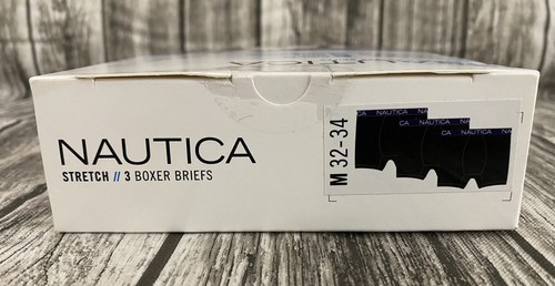 🩲 3 PACK NAUTICA MEDIUM Boxer Briefs Soft Stretch Cotton Classic Fit Tagless M - Picture 6 of 7