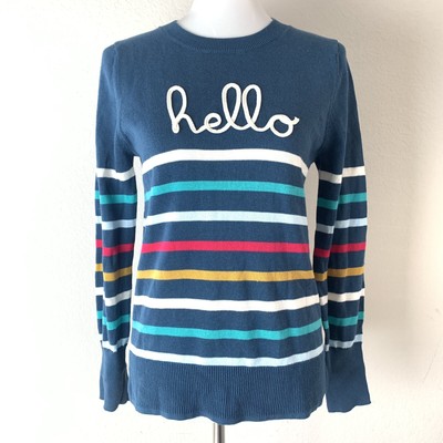 hello striped sweater