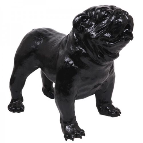 Statue en résine CHIEN bouledogue anglais noir - 90 cm - Photo 1/2