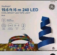 NEW GE StayBright Multi-Color LED Tape Light with 240-LEDs / 19.6-feet
