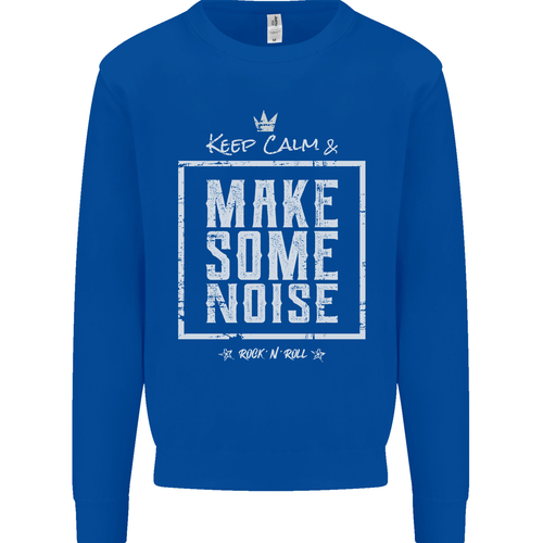 Rock n Roll Keep Calm & Make Some Noise Kids Sweatshirt Jumper - Picture 73 of 92