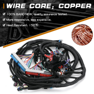 WIRING HARNESS T56 Non Electric Tran 4.8 5.3 6.0 For 97-06 DBC LS1 STAND ALONE