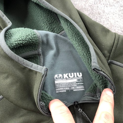 Kuiu Hoodie Mens Large Green Strong Fleece 260 Zip T 1/2 Zip Outdoors - Picture 8 of 12