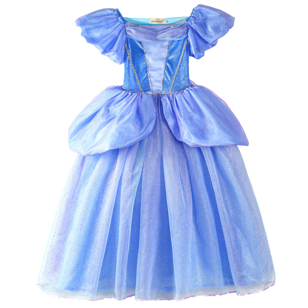 ELSA & ANNA® Niñas Elegante Vestido Reina de las Nieves Princesa Vestido Disfraz de Halloween CNDR2