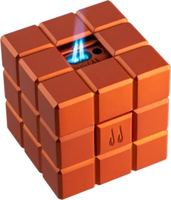 COLIBRI - TISCHFEUERZEUG - HERITAGE CUBE - ORANGE - NORMAL- + 2ER JETFLAMME NEU
