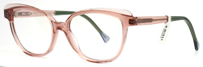 RES/REI Giada 408 Clear Pink Womens Cat Eye Full Rim Eyeglasses 53-16-140 B:42