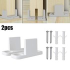 2X Adjustable Plastic L-Guide Floor Wall Door Bottom Guide Kit For Sliding Door