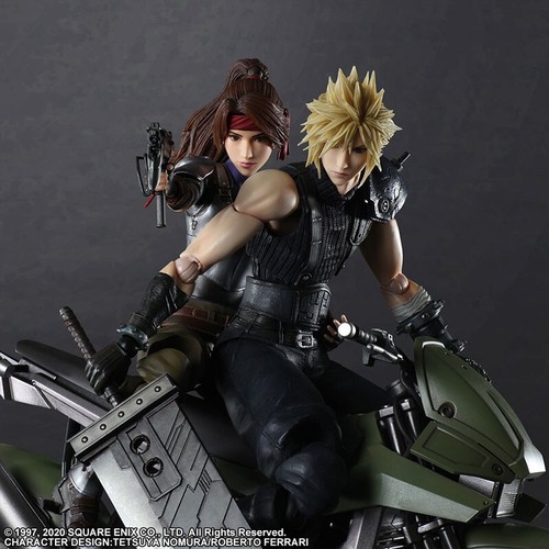 Final Fantasy VII Remake Play Arts Kai Jessie Cloud & Bike Set Action Figure - Picture 3 of 10