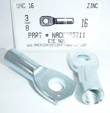 3/8-16 ACOUSTICAL EYE NUTS 3/8" EYE STEEL ZINC PLATED (10)