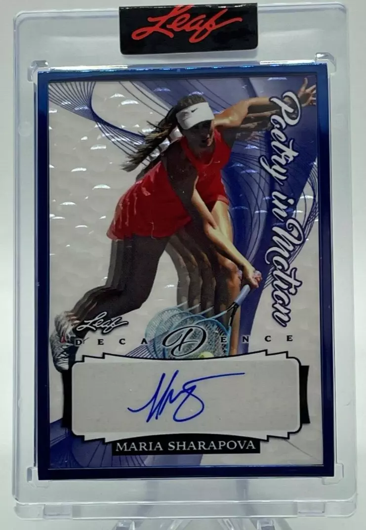2022 Leaf Decadence Multi-Sport MARIA SHARAPOVA Poetry Motion Blue Autograph 5/5