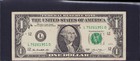 US Bank Note $1 Dollar Bill Fancy Birthday Anniversary Serial # L 75 2-6-1951 D — photo 1