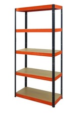 Metallregal Werkstatt -Schwerlastregal SCHWARZ ORANGE 213cm /ab 30 - 120 cm/ HBO
