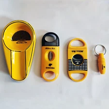 Cigar Cutter 4 Cigar Set Pocket Classic Ashtray V-Cut Sharp Cigar Scissors Guill