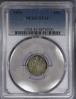 1890 Seated Liberty Dime 10c PCGS XF45 EF45