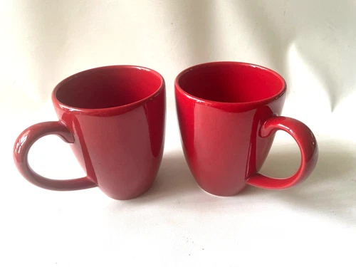 2PC- WAECHTERSBACH for factory Red Mugs - Germany